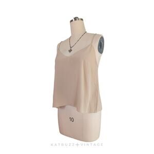 Chloe Silk Cami Top Tan Beige 38 6 Camisole Tan Neutral Capsule Minimalist Boho